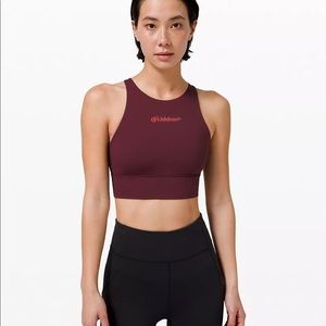 RARE Lululemon Energy Bra High Neck Long Line Lunar New Year Cassis